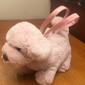 Gymboree This is a pink cute fluffy dog purse(with a zipper)
Very adorable! G8